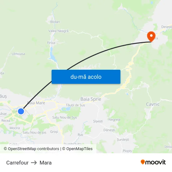 Harta de Carrefour către Mara