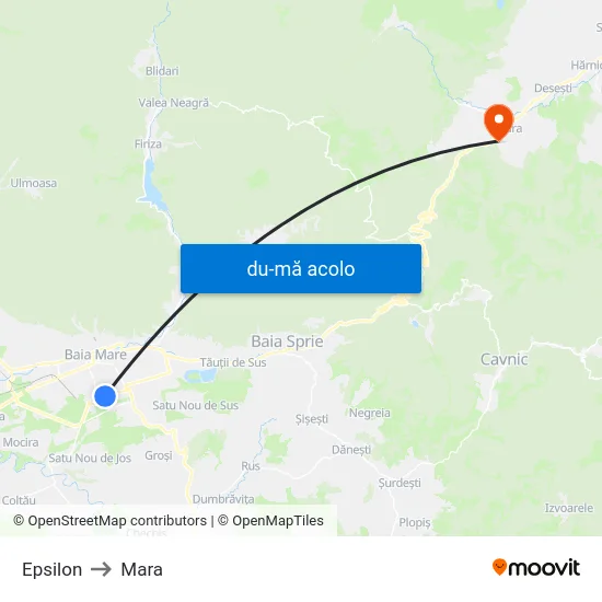 Harta de Epsilon către Mara