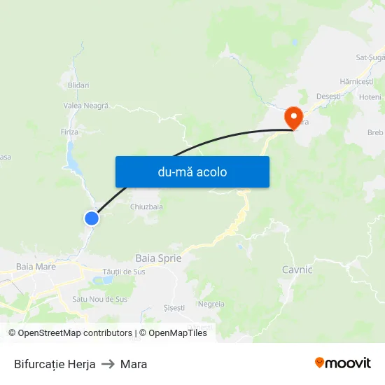 Harta de Bifurcație Herja către Mara