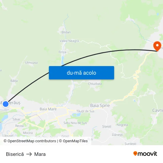 Harta de Biserică către Mara