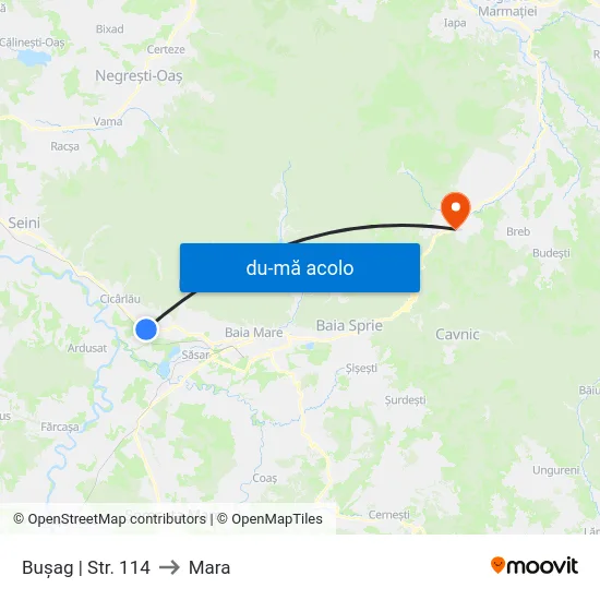 Harta de Bușag | Str. 114 către Mara