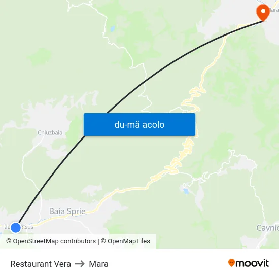 Harta de Restaurant Vera către Mara