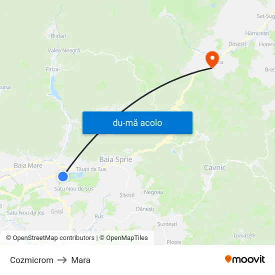 Harta de Cozmicrom către Mara