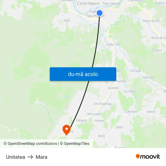 Harta de Unitatea către Mara