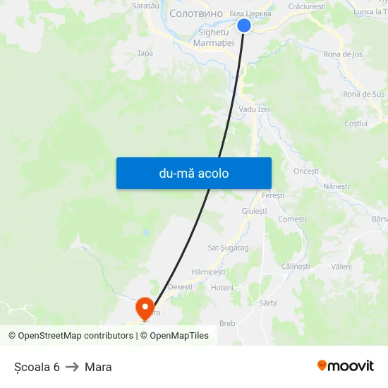 Harta de Școala 6 către Mara