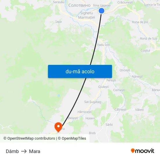 Harta de Dâmb către Mara