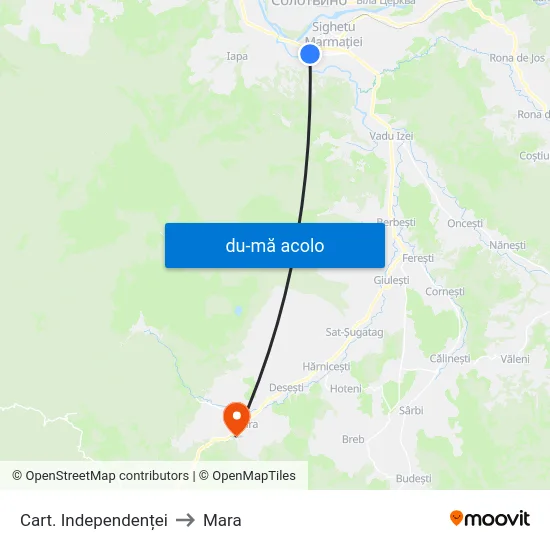 Harta de Cart. Independenței către Mara