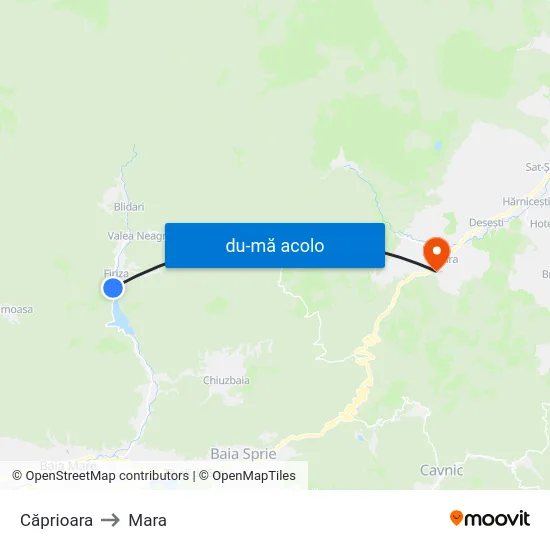 Harta de Căprioara către Mara