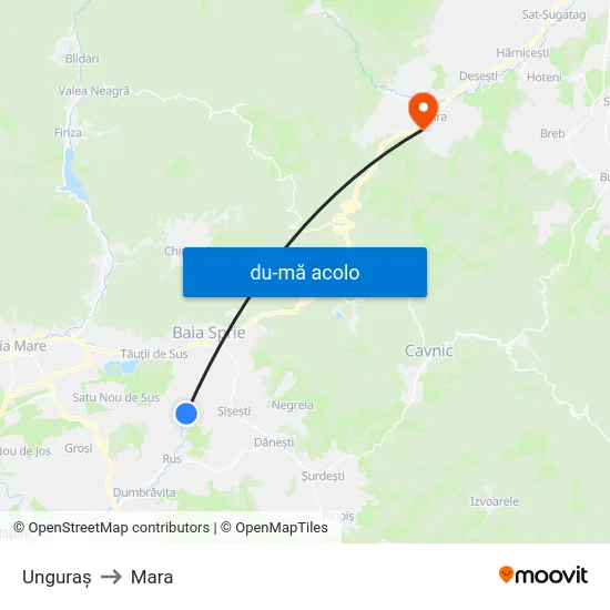 Harta de Unguraș către Mara