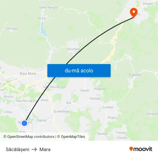 Harta de Săcălășeni către Mara