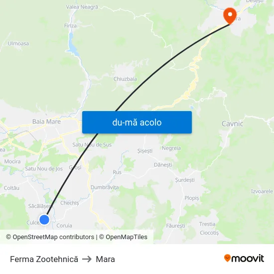 Harta de Ferma Zootehnică către Mara