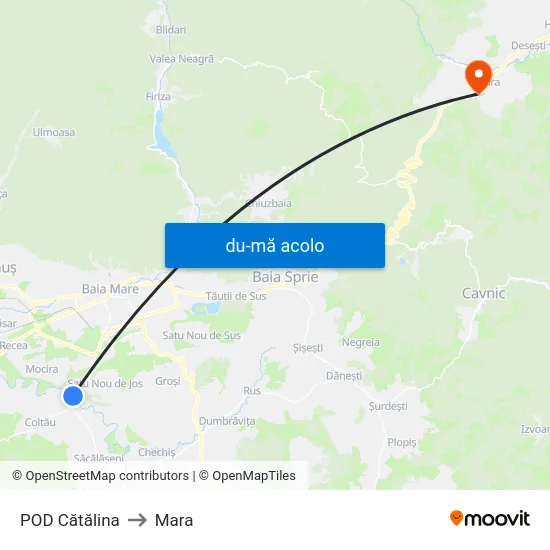 Harta de POD Cătălina către Mara