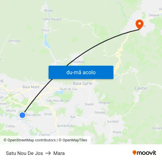 Harta de Satu Nou De Jos către Mara
