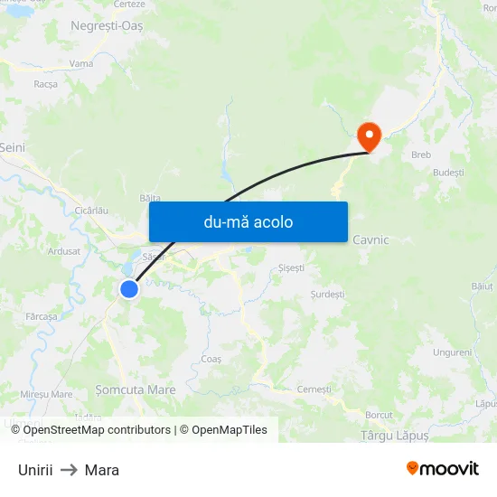 Harta de Unirii către Mara