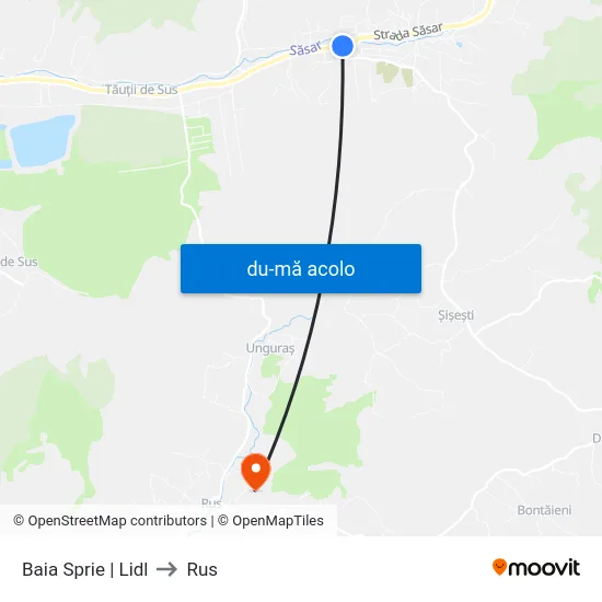 Harta de Baia Sprie | Lidl către Rus