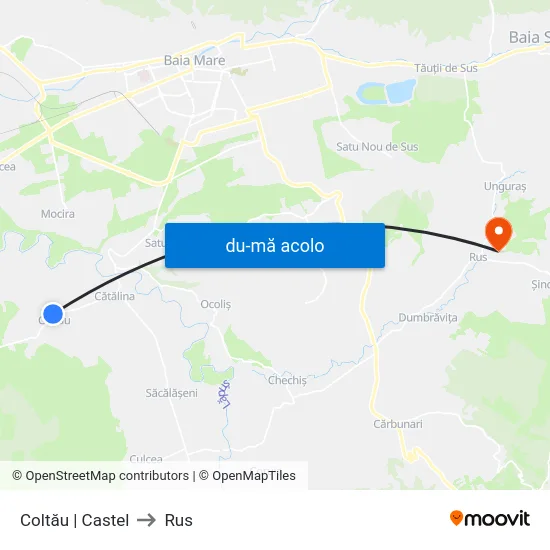 Harta de Coltău | Castel către Rus