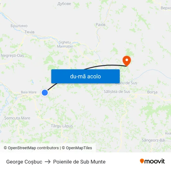 Harta de George Coșbuc către Poienile de Sub Munte