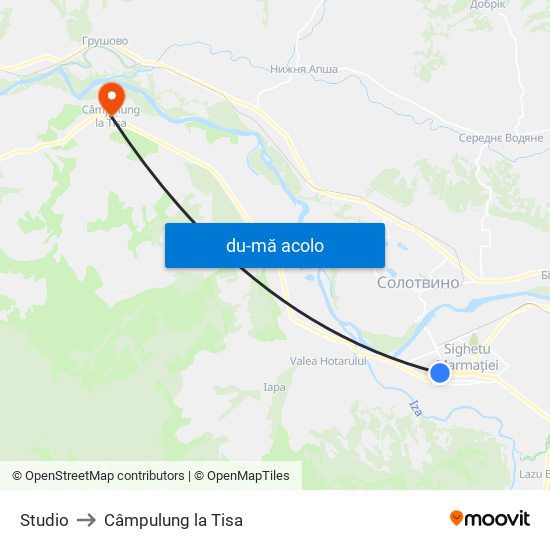 Harta de Studio către Câmpulung la Tisa