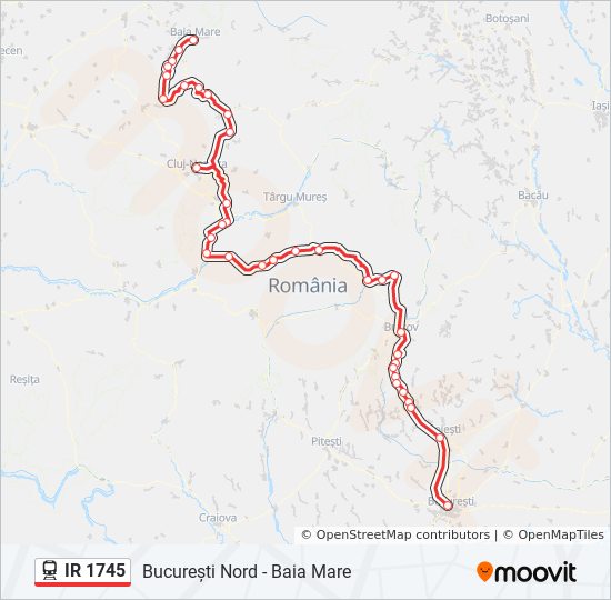 Traseu Ir 1745 Program Stații Hărți București Nord Baia Mare