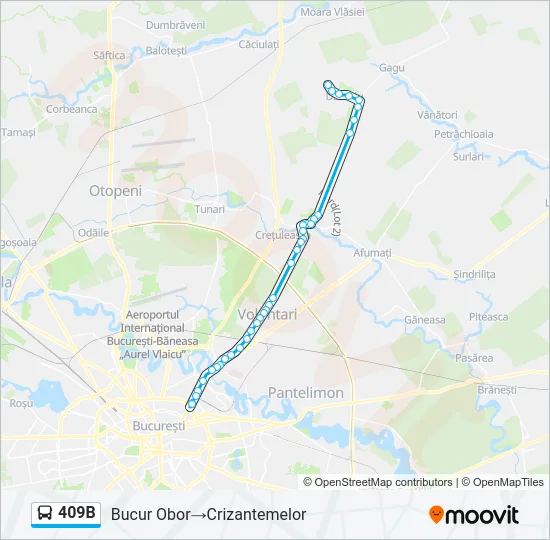 409B Bus Line Map