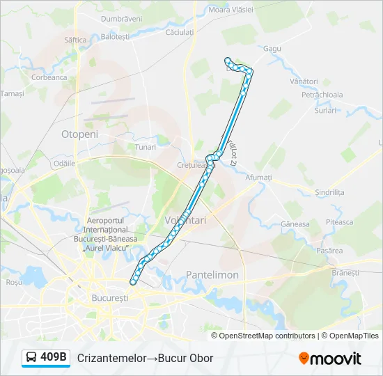 409B Bus Line Map