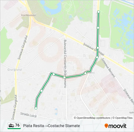 76 Trolleybus Line Map