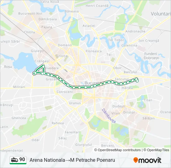 90 Trolleybus Line Map