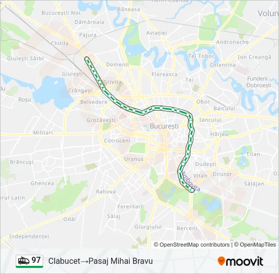 97 Trolleybus Line Map