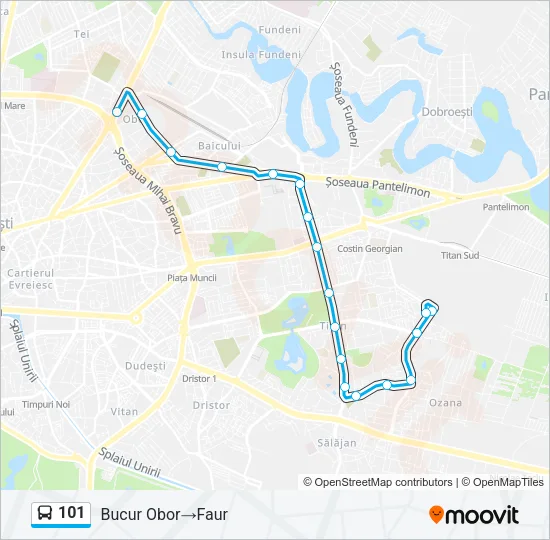 101 Bus Line Map