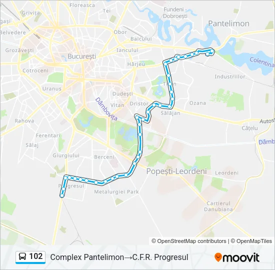 102 Bus Line Map