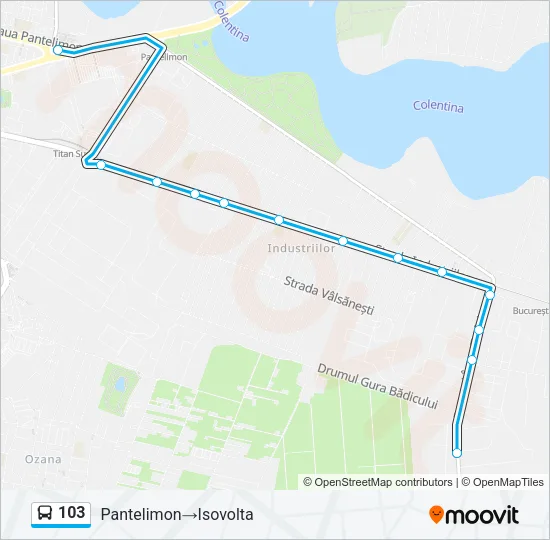 103 Bus Line Map