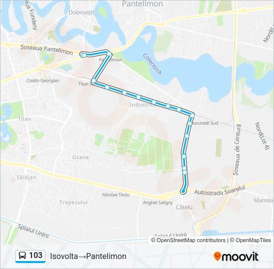103 Bus Line Map