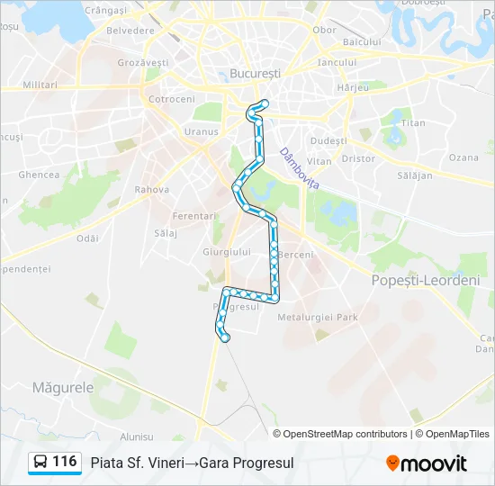 116 Bus Line Map