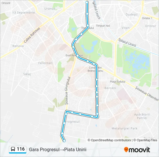116 Bus Line Map