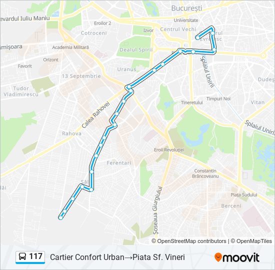 117 bus Line Map