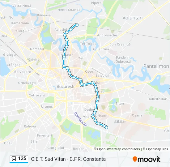 135 Bus Line Map