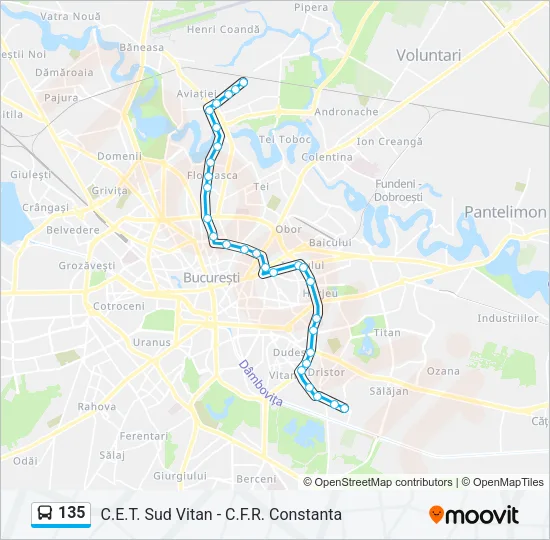 135 Bus Line Map