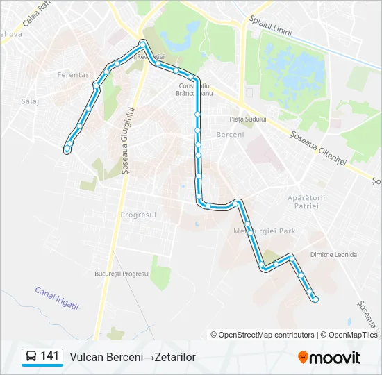 141 Bus Line Map