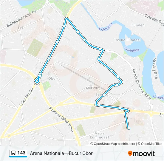 143 Bus Line Map