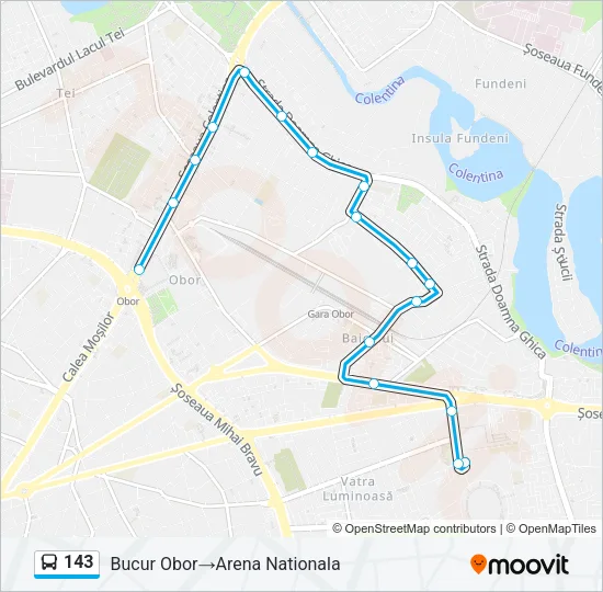 143 Bus Line Map