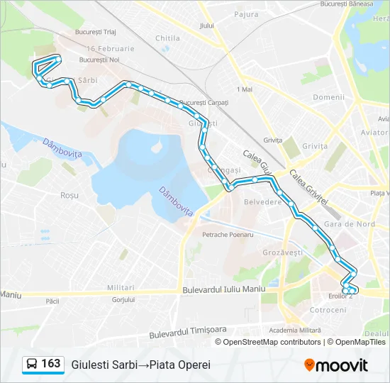 163 Bus Line Map