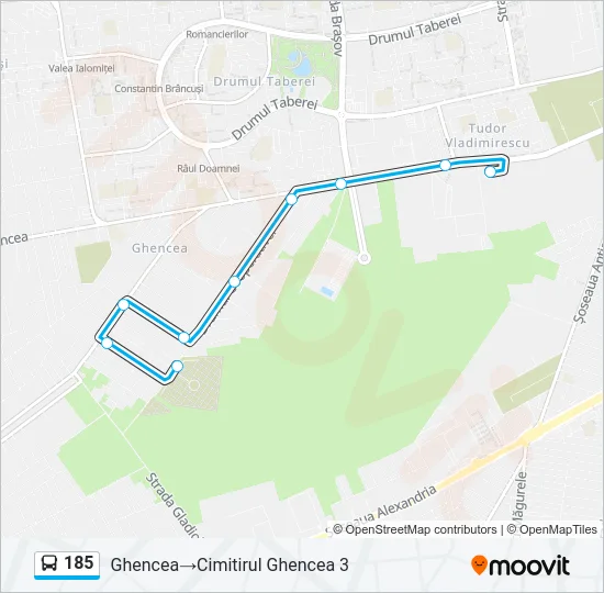 185 Bus Line Map