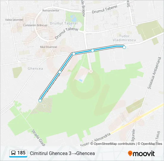 185 Bus Line Map