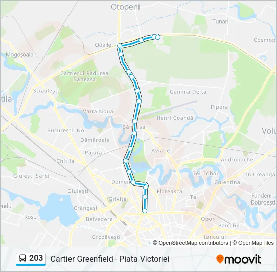 203 Bus Line Map