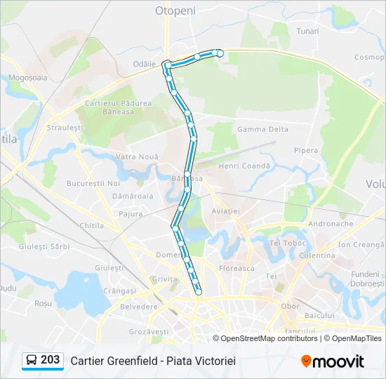 203 Bus Line Map