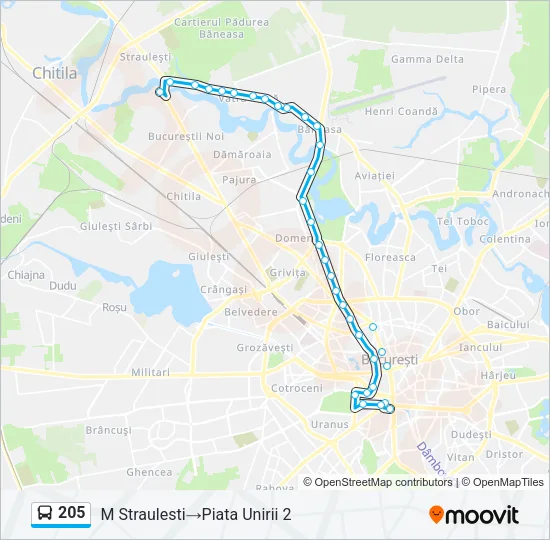 205 Bus Line Map