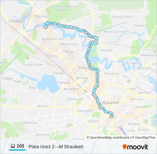 205 Bus Line Map