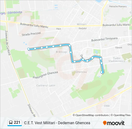 221 Bus Line Map