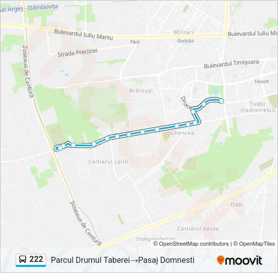 222 Bus Line Map