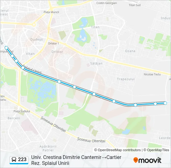 223 Bus Line Map